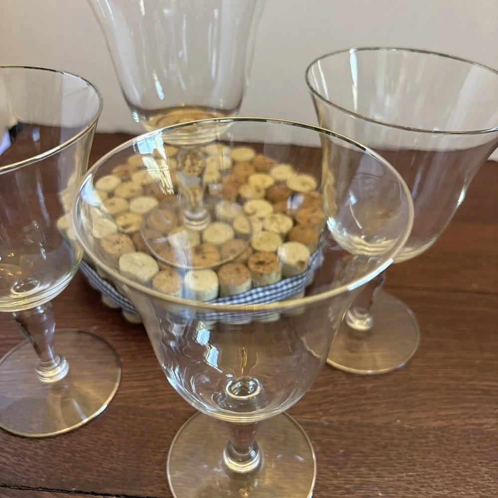 Glastonbury - Lotus Prelude  Water Goblet Set Of 4‎ EUC
